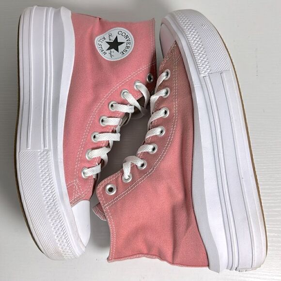 Converse Chuck Taylor All Star Move Hi Platform Pink Sneakers - Picture 7 of 10